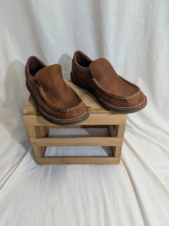 Merrell Size 10 Brown Leather Slip-On Loafers main image 9